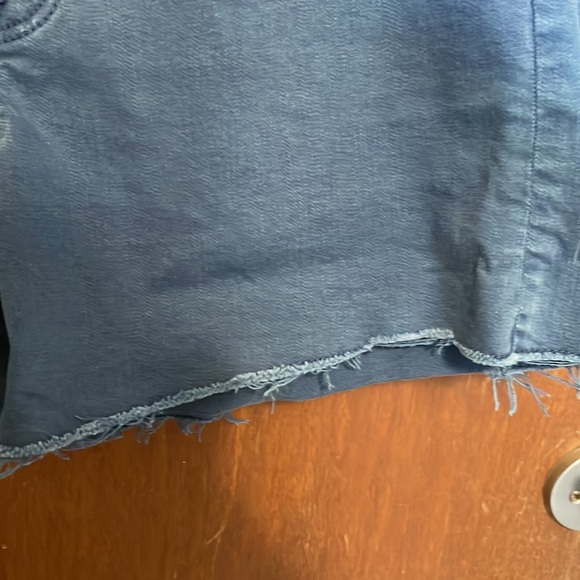 American Eagle Blue Hi-Rise Shortie Shorts - Picture 5 of 9